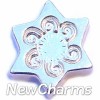 H7768 Swirled Six Pointed Star Floating Locket Charm