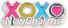 H7782 Colorful XOXO Floating Locket Charm