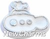 H7787 White Submarine Floating Locket Charm
