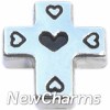 H7788 Cross With Hearts Floating Locket Charm