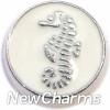 H7851 Seahorse On White Floating Locket Charm