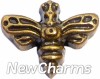 H7862 Gold Bumble Bee Floating Locket Charm