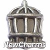 H7869 Silver Bird Cage Floating Locket Charm