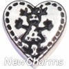 H7873 Stitch Heart Girl Floating Locket Charm