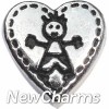 H7875 Stitch Heart Boy Floating Locket Charm