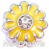 H7923 Big Yellow Daisy Floating Locket Charm