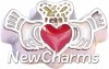 H7934 Silver Claddagh Heart Floating Locket Charm