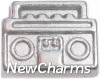 H7936 Silver Boombox Floating Locket Charm
