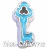 H7954 Blue Key Floating Locket Charm