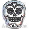 H7958 Sugar Skull Floating Locket Charm