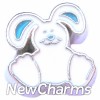 H7980 Stuffed Animal Bunny Floating Locket Charm