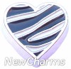 H8000 Zebra Heart Floating Locket Charm