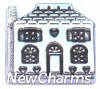 H8001 Silver House Floating Locket Charm