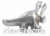H8042 Silver Dinosaur Floating Locket Charm