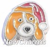 H8055 Santa Dog Floating Locket Charm