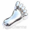 H8065 Silver Footprint Floating Locket Charm