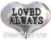 H8071 Loved Always Silver Heart Floating Locket Charm