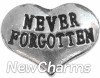 H8077 Never Forgotten Silver Heart Floating Locket Charm
