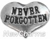 H8077 Never Forgotten Silver Heart Floating Locket Charm