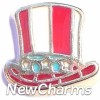 H8094 Uncle Sam Hat Floating Locket Charm