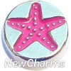 H8112 Pink Starfish Floating Locket Charm