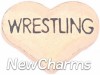H8120 Wrestling Gold Hear Floating Locket Charm
