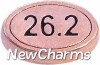 H8150 Rose Gold 26.2 Marathon Oval Floating Locket Charm