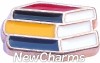 H8156 Rose Gold Stack Of Books Floating Locket Charm