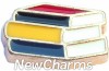 H8158 Gold Stack Of Books Floating Locket Charm