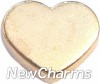 H8163 Gold Simple Heart Floating Locket Charm