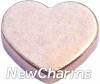 H8164 Rose Gold Simple Heart Floating Locket Charm