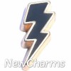 H8178 Gold Trim Lightning Bolt Floating Locket Charm