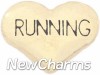 H8182 Running Gold Heart Floating Locket Charm