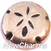 H8208 Rose Gold Sanddollar Floating Locket Charm