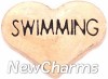 H8210 Rose Gold Heart Swimming Floating Locket Charm