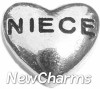 H8217 Niece Silver Heart Floating Locket Charm