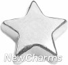 H8235 Shiny Silver Star Floating Locket Charm