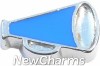 H8246 Blue Megaphone Floating Locket Charms