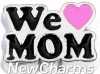 H8285 We Love Mom Pink Heart Floating Locket Charm