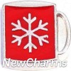H8291 Red Snowflake Mug Floating Locket Charm