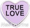 H8309 True Love Purple Candy Heart Floating Locket Charm