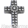 H8343 Gunmetal Decorative Cross Floating Locket Charm