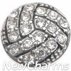 H8348 Silver Bling Volleyball Floating Locket Charm