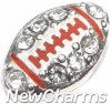 H8350 Silver Bling Football Floating Locket Charm