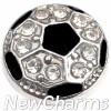 H8351 Silver Bling Soccer Floating Locket Charm