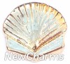 H9016gold Sea Shell Gold Floating Locket Charm