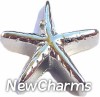 H9027silver Silver Starfish Sea Star Floating Locket Charm 