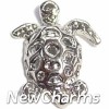 H9044 Silver Sea Turtle Floating Locket Charm
