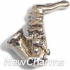 H9054silver Silver Saxophone Floating Locket Charm