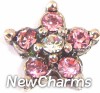 H9065pink Star with Pink Stones Floating Locket Charm (clearance)